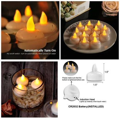 LED Candle Diya Lights Pack of 12