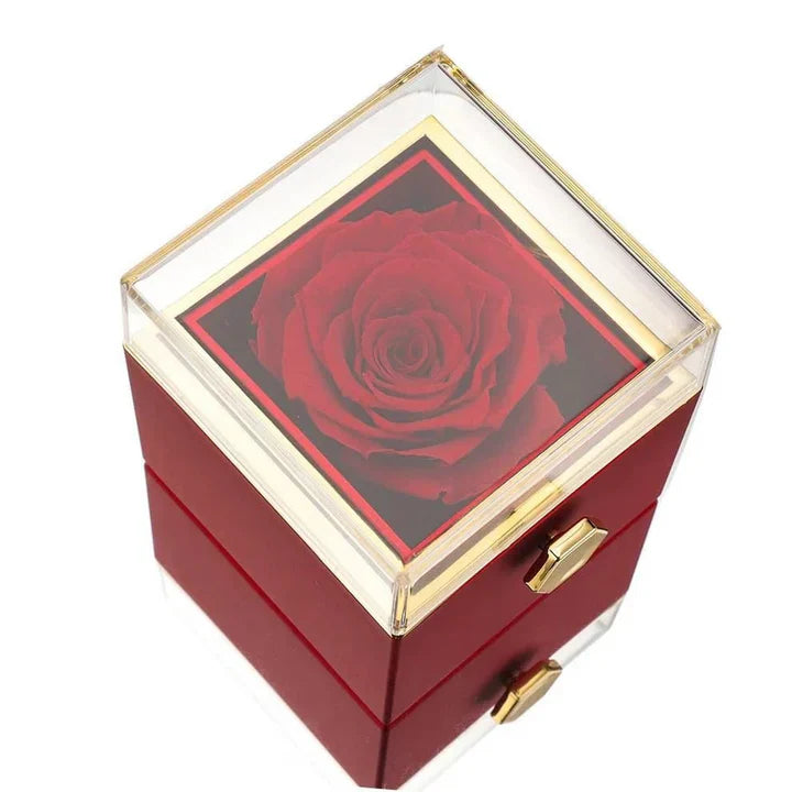 Eternal Rose Rotatable Gift Box with Promise Necklace